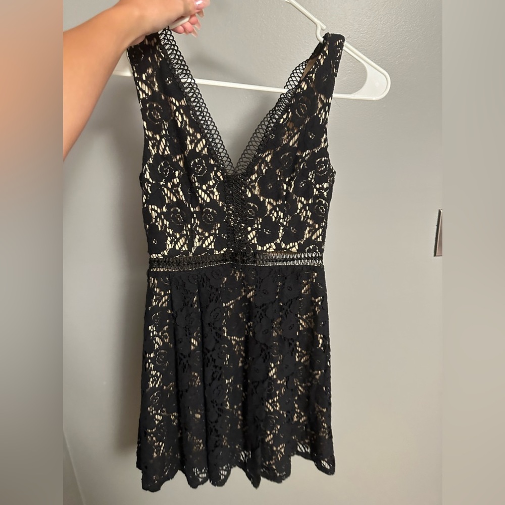 Black lace dress